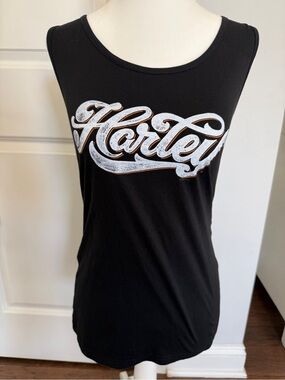 Harley-Davidson Black Tank with Orange Logo
